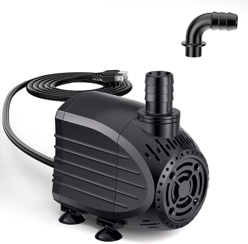 NFESOLAR Submersible Water Pump 200GPH, Ultra Quiet Submersible Pump with Dry Burning Protection 5.4ft High Lift for Fountains, Waterfall, Hydroponics, Aquariums KF203 - Image 1